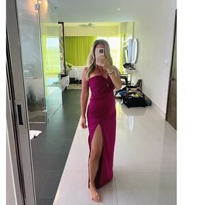 Fuschia maxi event dress